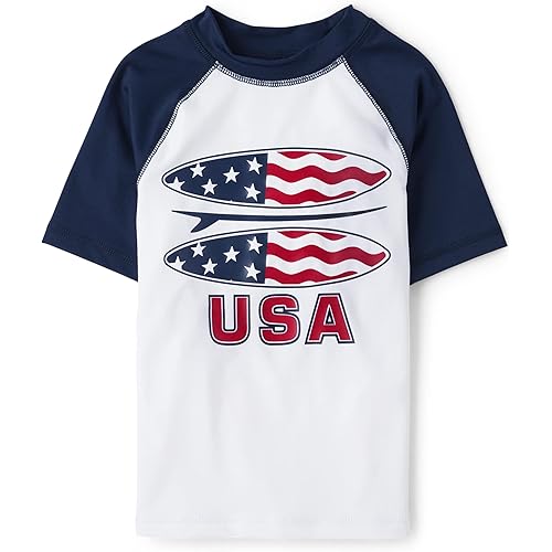 The Children's Place boys Short Sleeve Rashguard