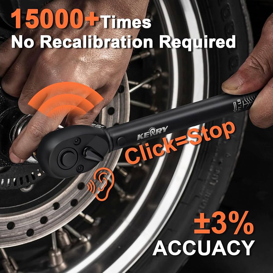 Kerry 1/4 3/8 1/2-Inch 3PCS Drive Click Torque Wrench Set, 3