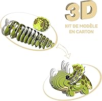 Vista 2 de EUGY Rompecabezas de papel 3D ecológico Tricera 006 [nuevo sello]