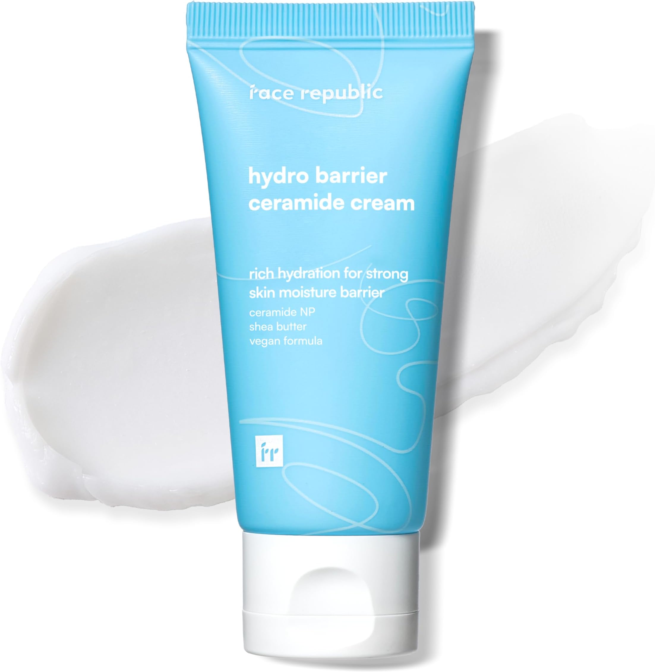 Face Republic Hydro Barrier Ceramide Cream 50ml 1.69 fl oz | Rich Cream for Extra Dry Skin | Deep Moisture, Skin Barrier Protection, Skin Relief | Ceramide, Shea Butter | Vegan Korean Skin Care