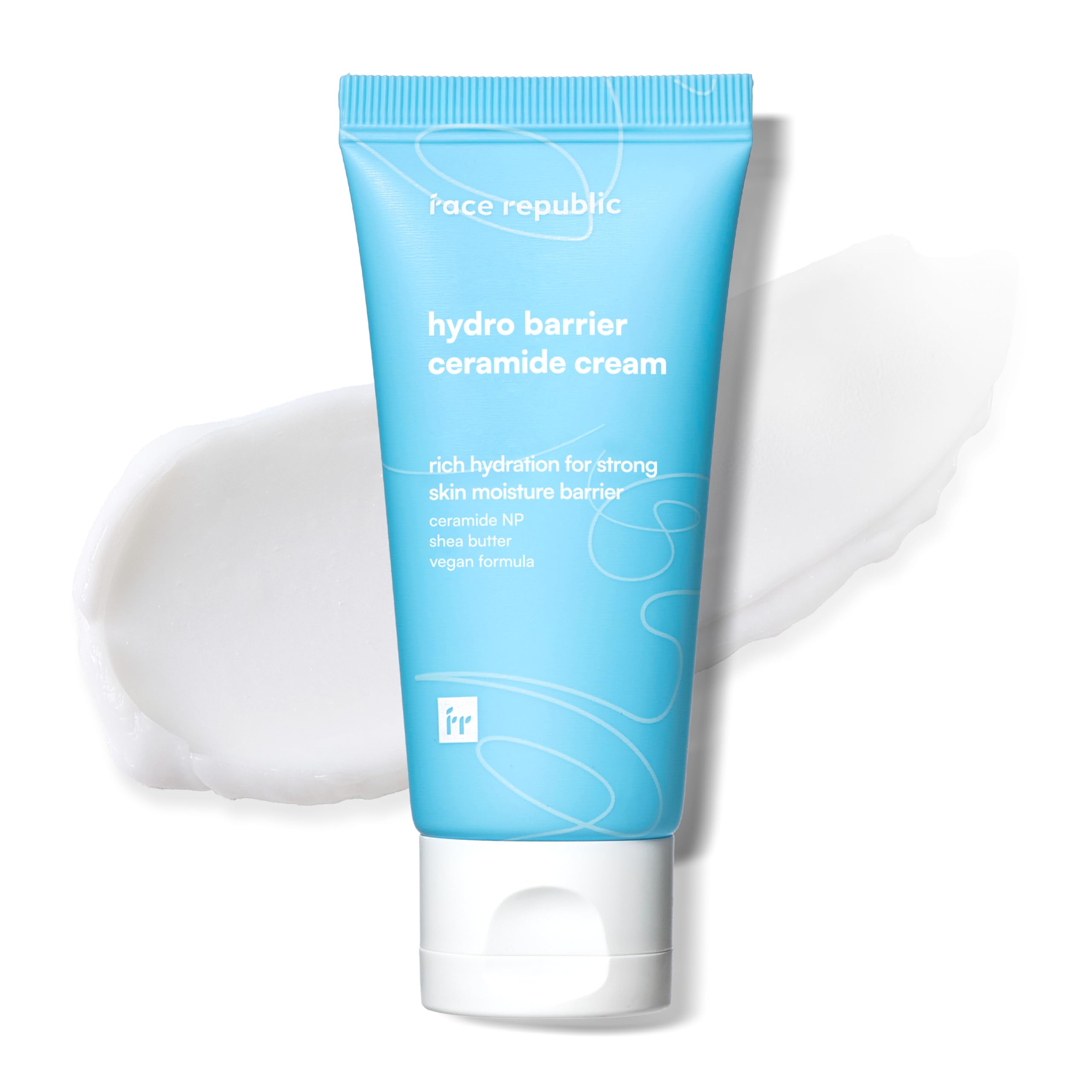 Face Republic Hydro Barrier Ceramide Cream 50ml 1.69 fl oz | Rich Cream for Extra Dry Skin | Deep Moisture, Skin Barrier Protection, Skin Relief | Ceramide, Shea Butter | Vegan Korean Skin Care
