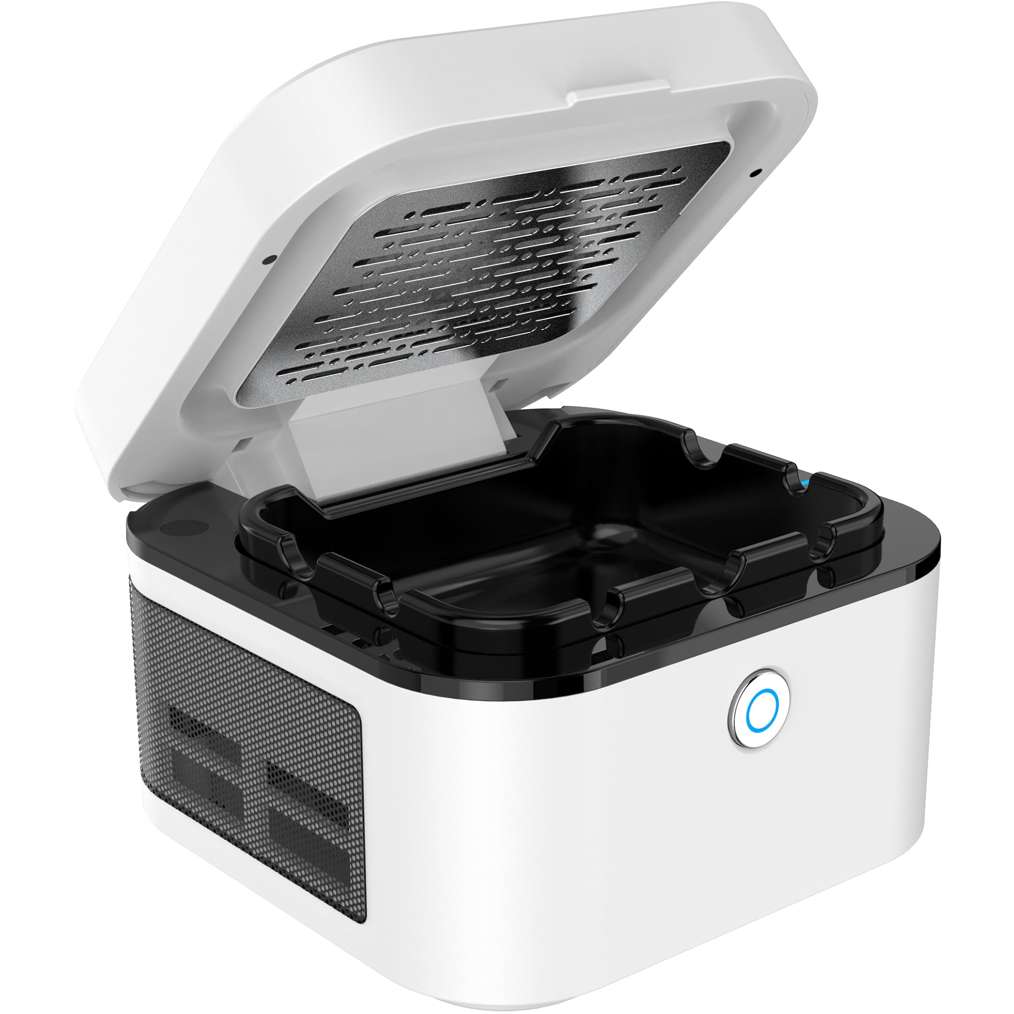 Rechargeable Smokeless Ashtray Indoor, Replaceable HEPA Filter White