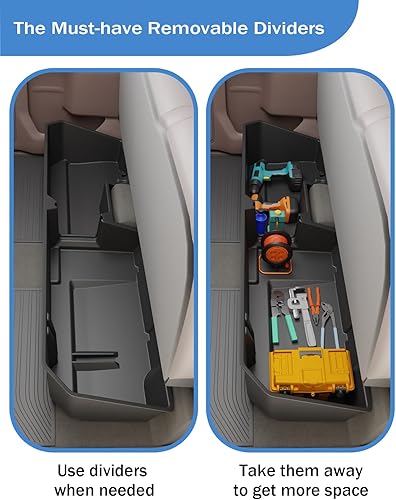 Miniatura 5 de FengYu Caja de almacenamiento para debajo del asiento compatible con Chevy Chevrolet Silverado 1500GMC Sierra 1500 2019-2025, SilveradoSierra