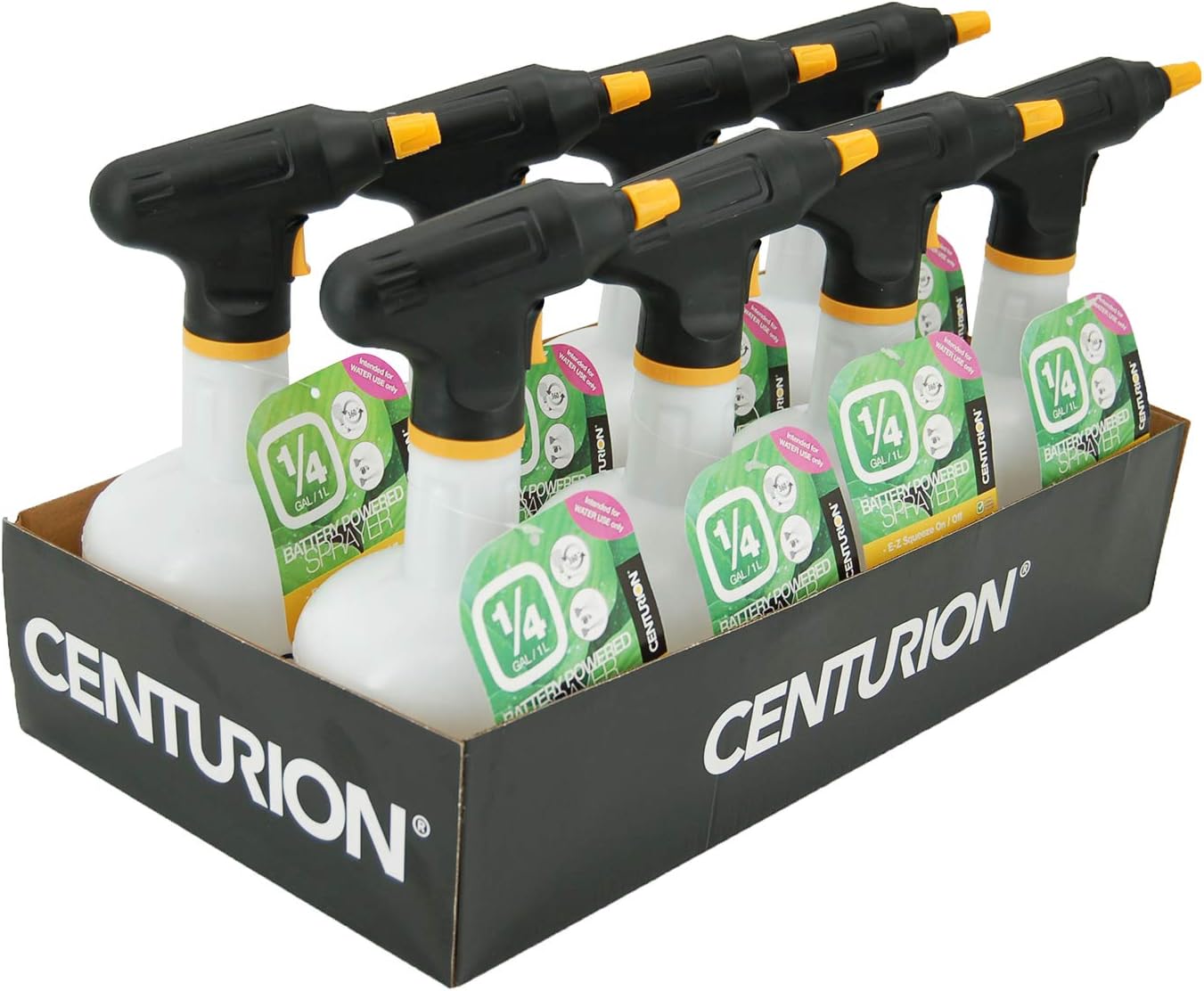 Centurion 1575 Portable Quart Battery Sprayer, Lightweight Water Mister Spray Bottle with One Touch Spraying & 360º Adjustable Nozzle for Plant Moisturizing & Misting, Indoor/Outdoor Lawn & Gardening