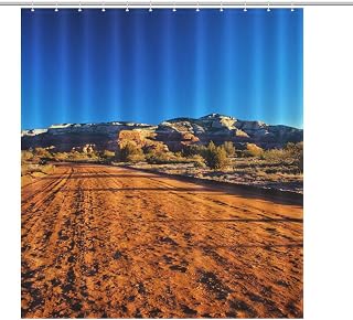 Canyon Shower Curtain,Red Canyon Road Sedona Arizona USA at Sunrise,Shower Curtain for Bathroom Waterproof Polyester Fabric with 12 Hooks,72 X 72 Inch