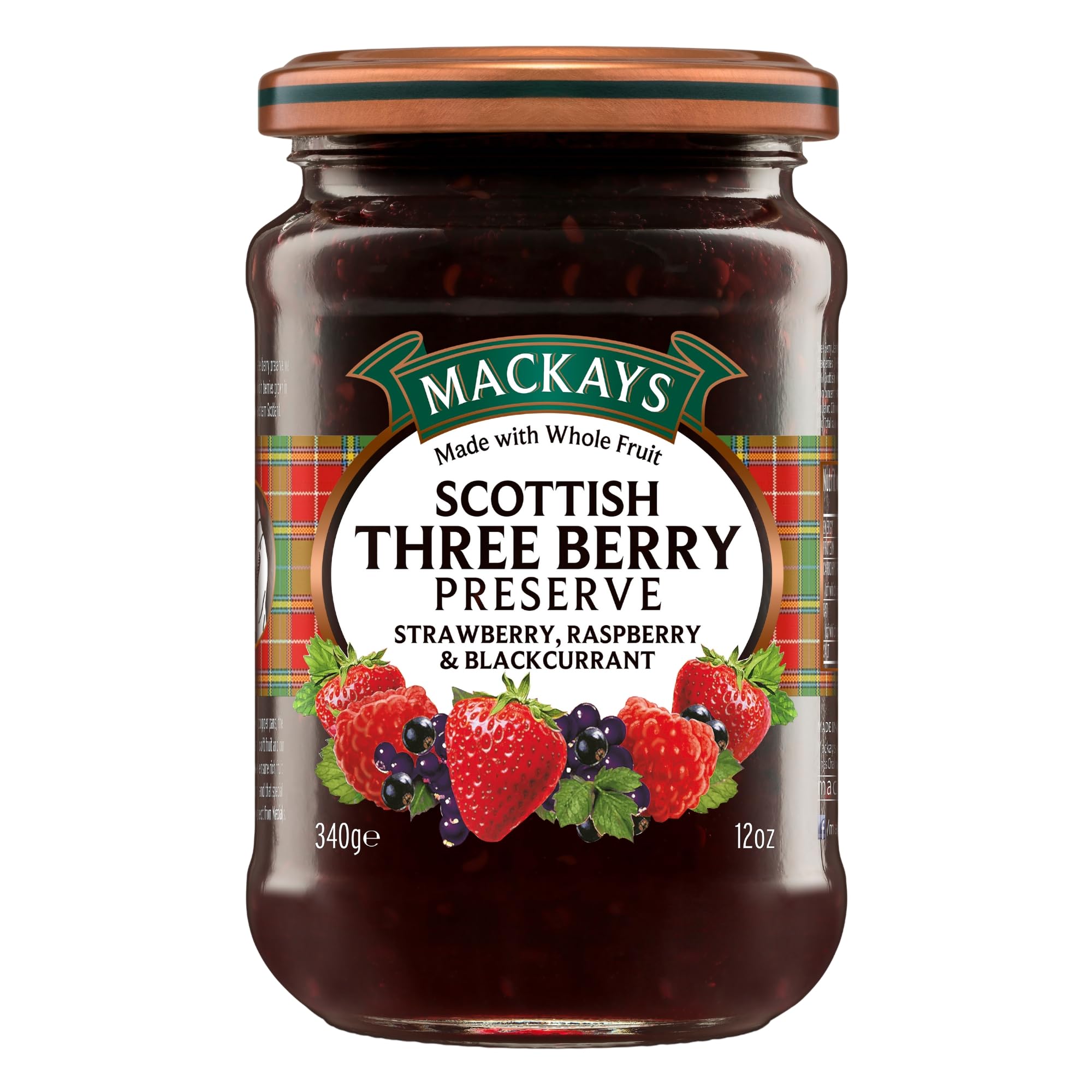Sponsored Ad - Scottish Three Berry Preserve Jam 340 gm | Imported from Scotland | Made with Whole Fruits | Vegan | Gluten-Free | No Artificial Colors or Preservatives