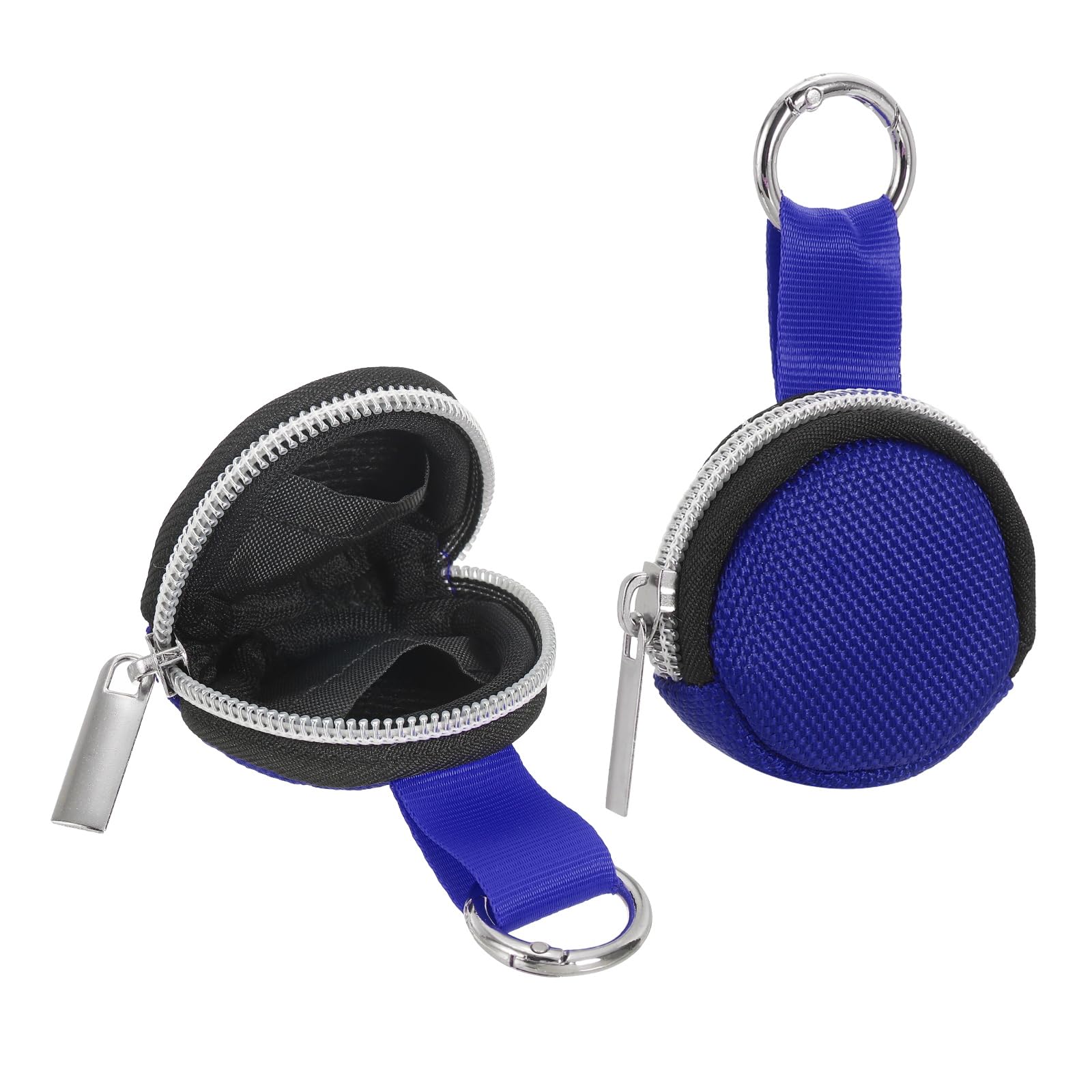 Étui de rangement pour bagues portables uxcell bleu foncé avec porte-clés x2
