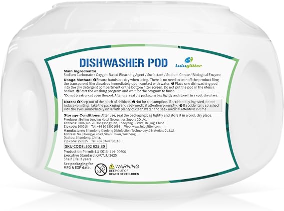 Dishwasher Pods 30 Count Dish Washer Soap Powerful Removes Burnt-On Stain