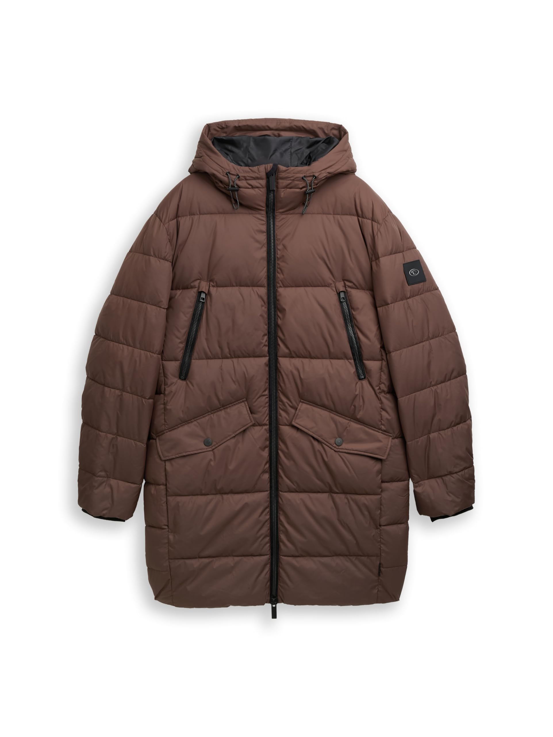 TOM TAILOR Męskie 1047209 Parka, 38833-Bag Brown, XL, 38833 - Bag Brown, XL