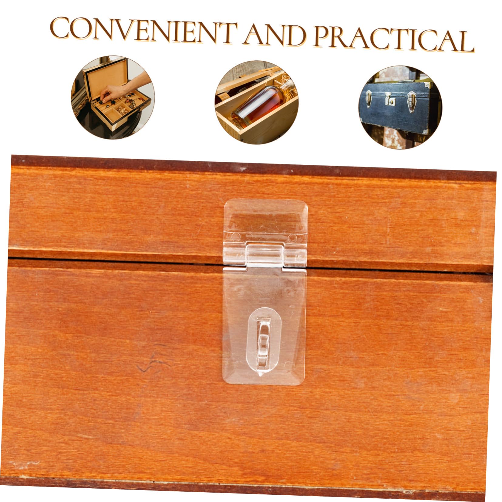 Mipcase 60 Sets Hasp Latches Transparent Jewelry Clear Latches Hasp Clear Hinge Hasp Clear Hasp Hinge Clear Hasp Lock Boxes Buckle Locks Hasp Buckles Padlock Latch Acrylic