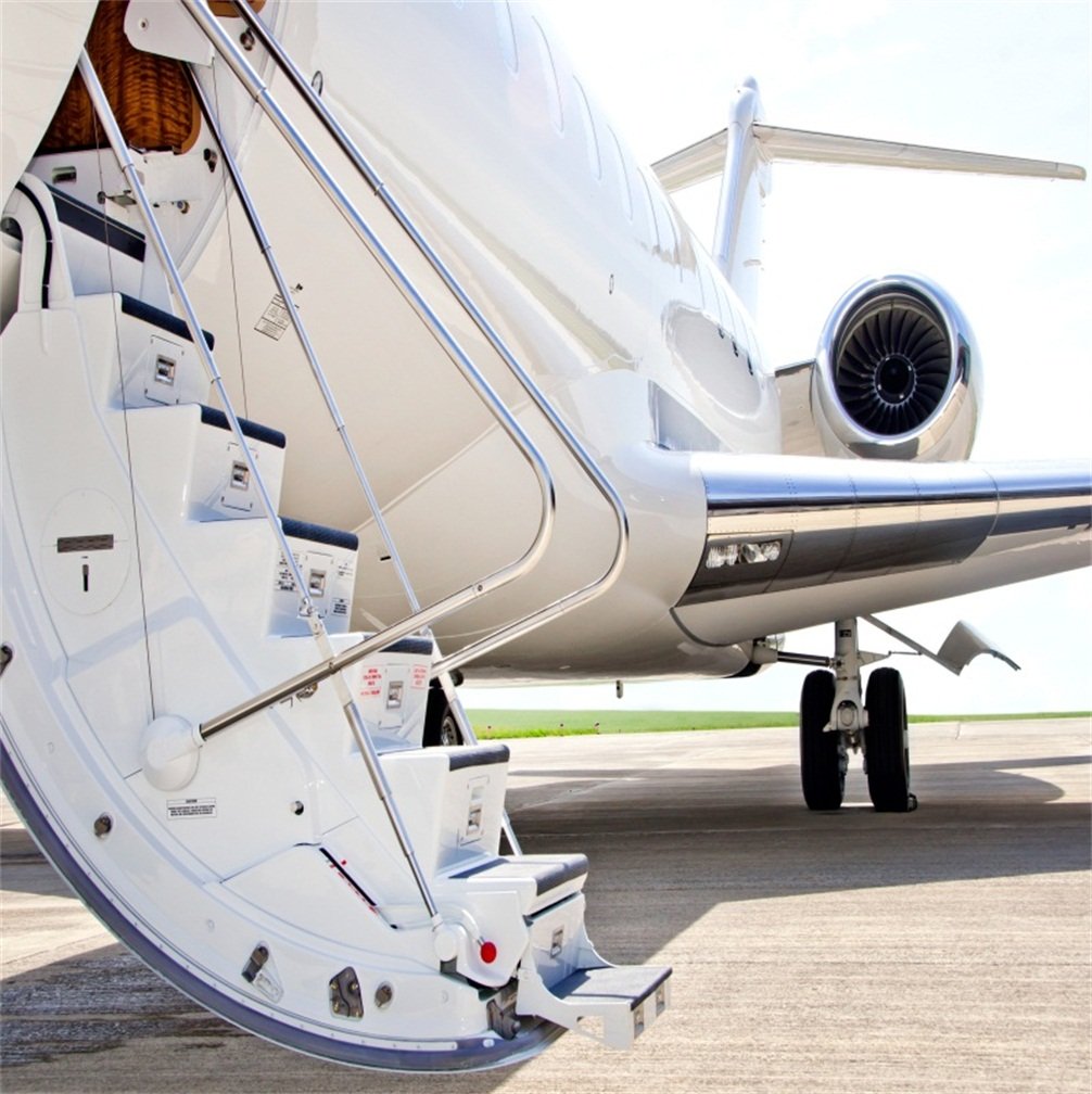 Csfoto 8x8ft Plane Backdrop Stairs With Jet Engine On Private ...
