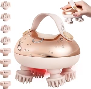 arboleaf ヘッドスパ 電動頭皮ブラシ スカルプケア IPX7防水 3D振動 赤色LED搭載 190g軽量