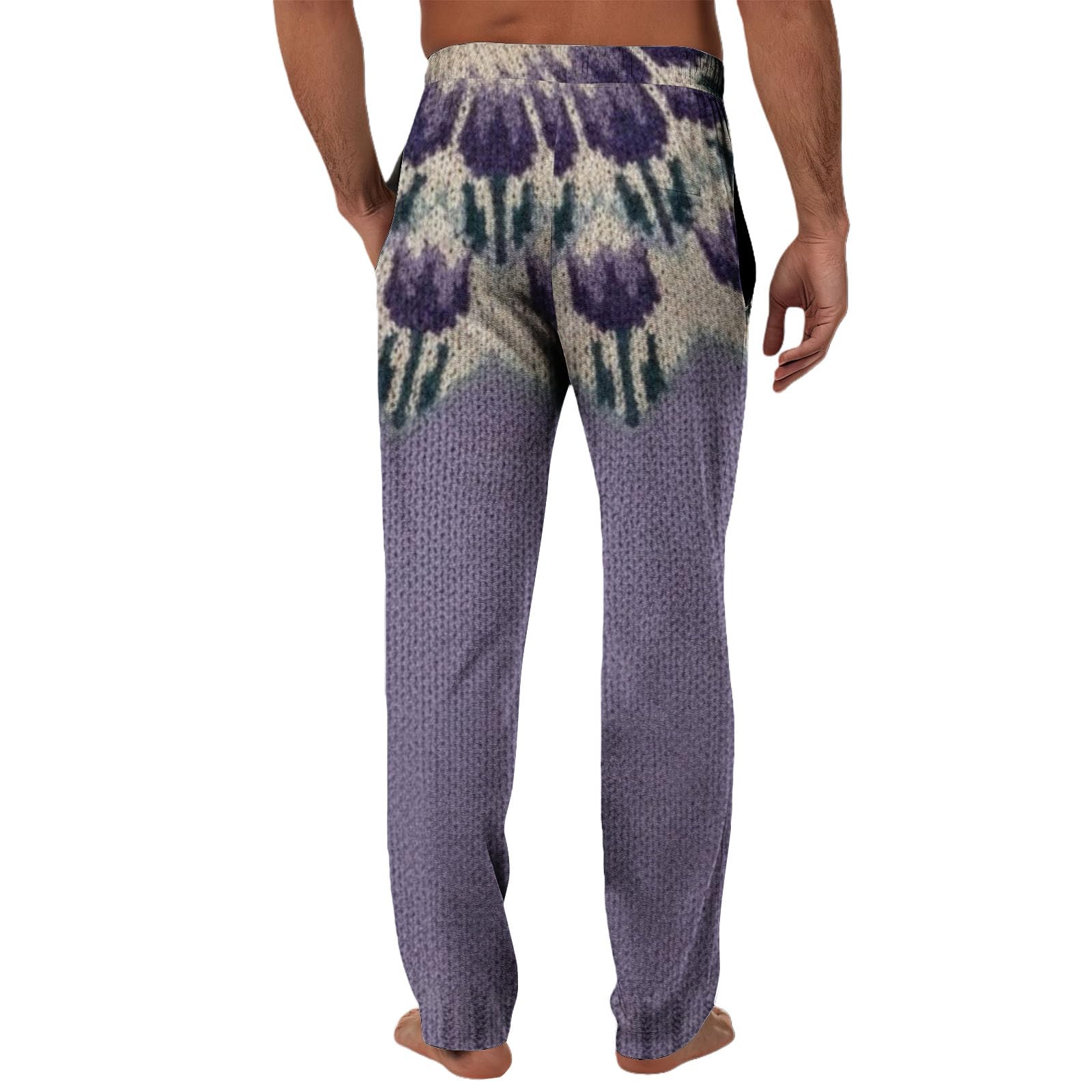 Generisch Pijama corto para hombre, pantalones de yoga, albornoz bordado