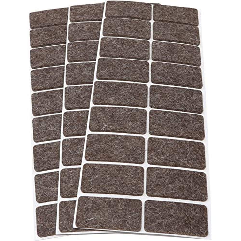 Adsamm® / 60 x zelfklevende viltglijders/Zwart / 20x40 mm/Rechthoekig/ Meubelviltglijders met een dikte van 3,5 mm/Meubel- en vloerbescherming