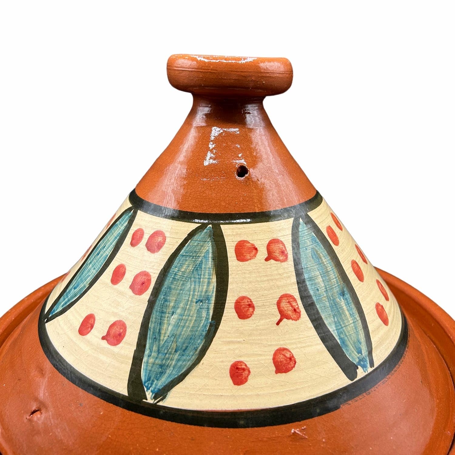Tajine XL 35 cm in Terracotta Dipinta a Mano – Pentola Tradizionale Marocchina/Tunisina + Ebook Gratuito 3107251020