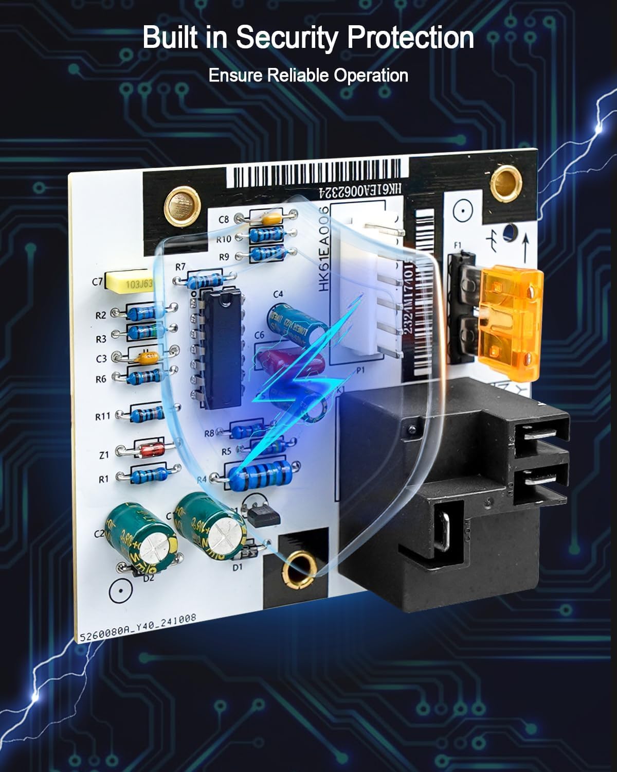 2025 Upgrade HK61EA006 HVAC Fan Blower Control Board Fit for Carrier Bryant Payne Time Delay Relay Circuit Board, Replace HK61EA002,1171734, CEPL130541-01, CES013003-01