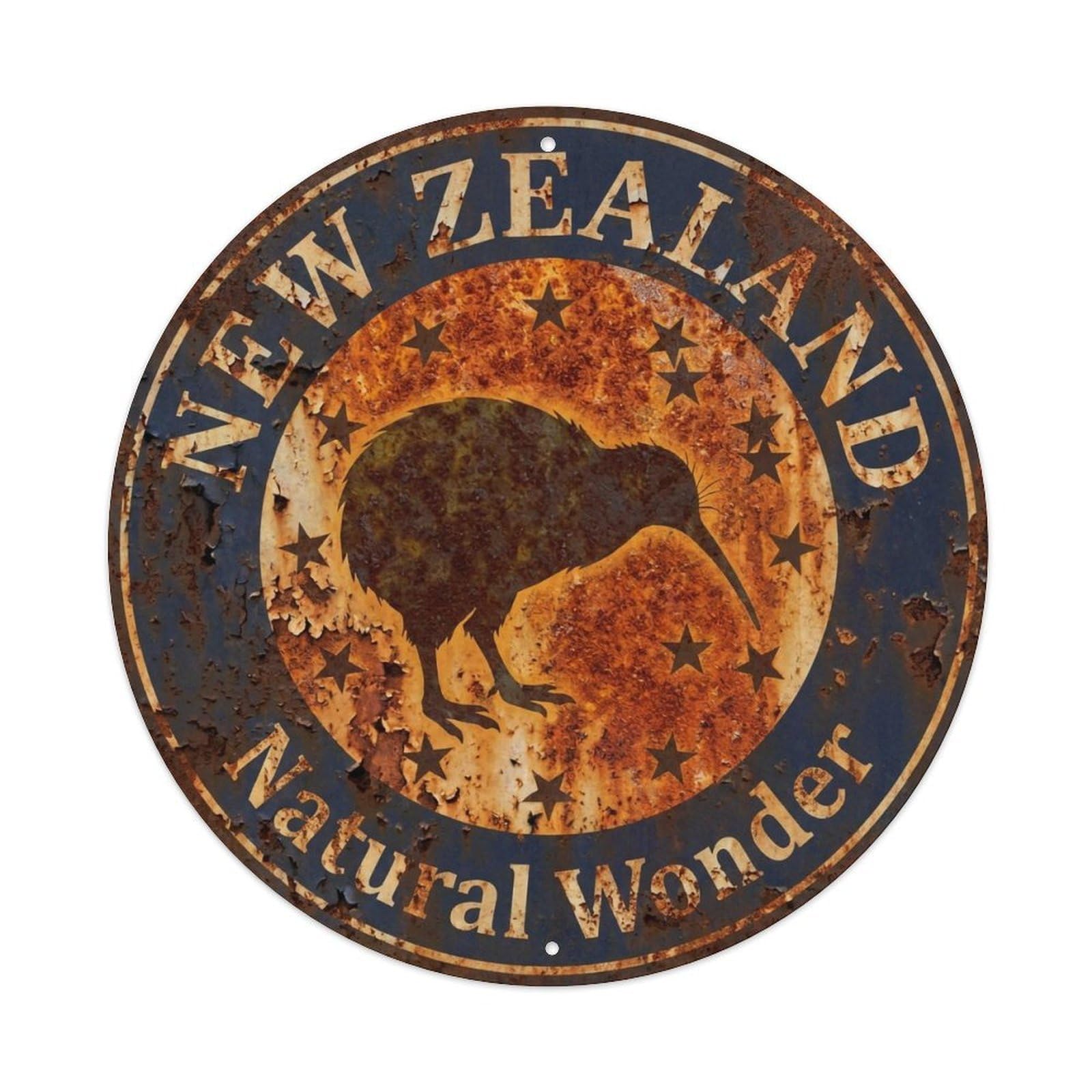 Vintage Travel New Zealand Spirit Vintage Metal Tin Sign Plaque Wall Decor for Cafe, Club Bar, Office, Garden Metal Poster 8x8Inch