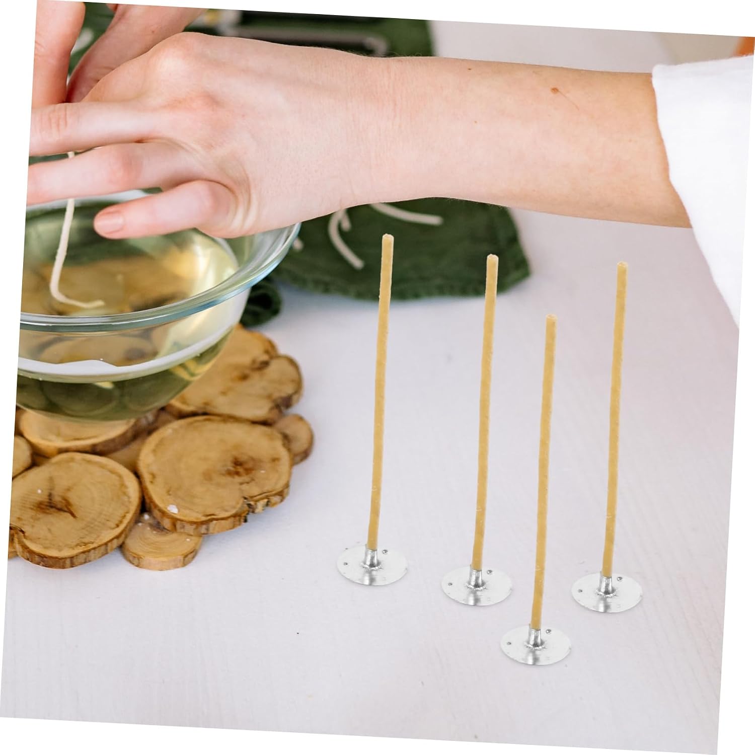 Uonlytech 100pcs Braided Candle Wicks Multifunctional DIY Candle Making Accessories for Beeswax Paraffin Cut to Replacement Spools