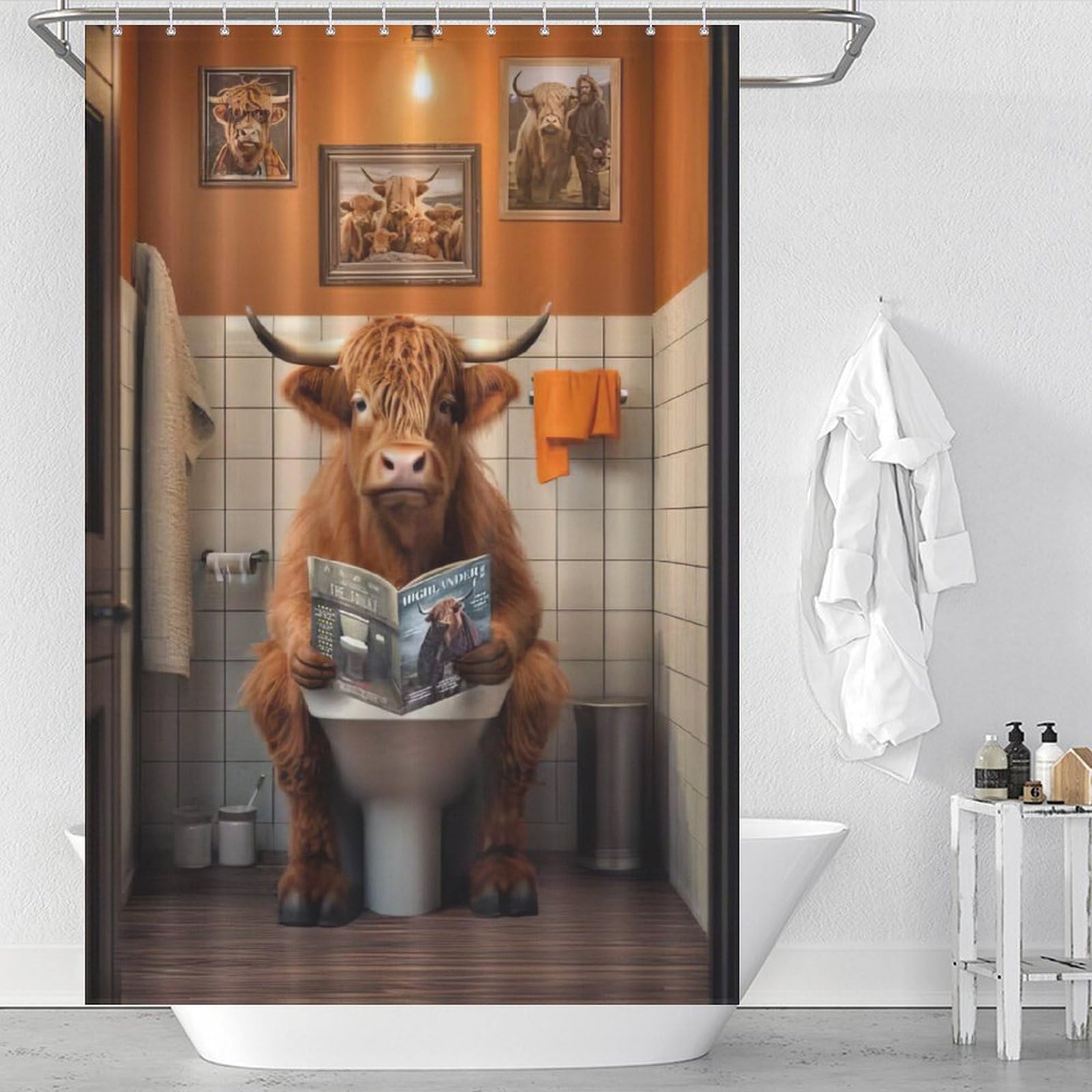 Rideau de douche facile à nettoyer pour éviter l'humidité salle de bain