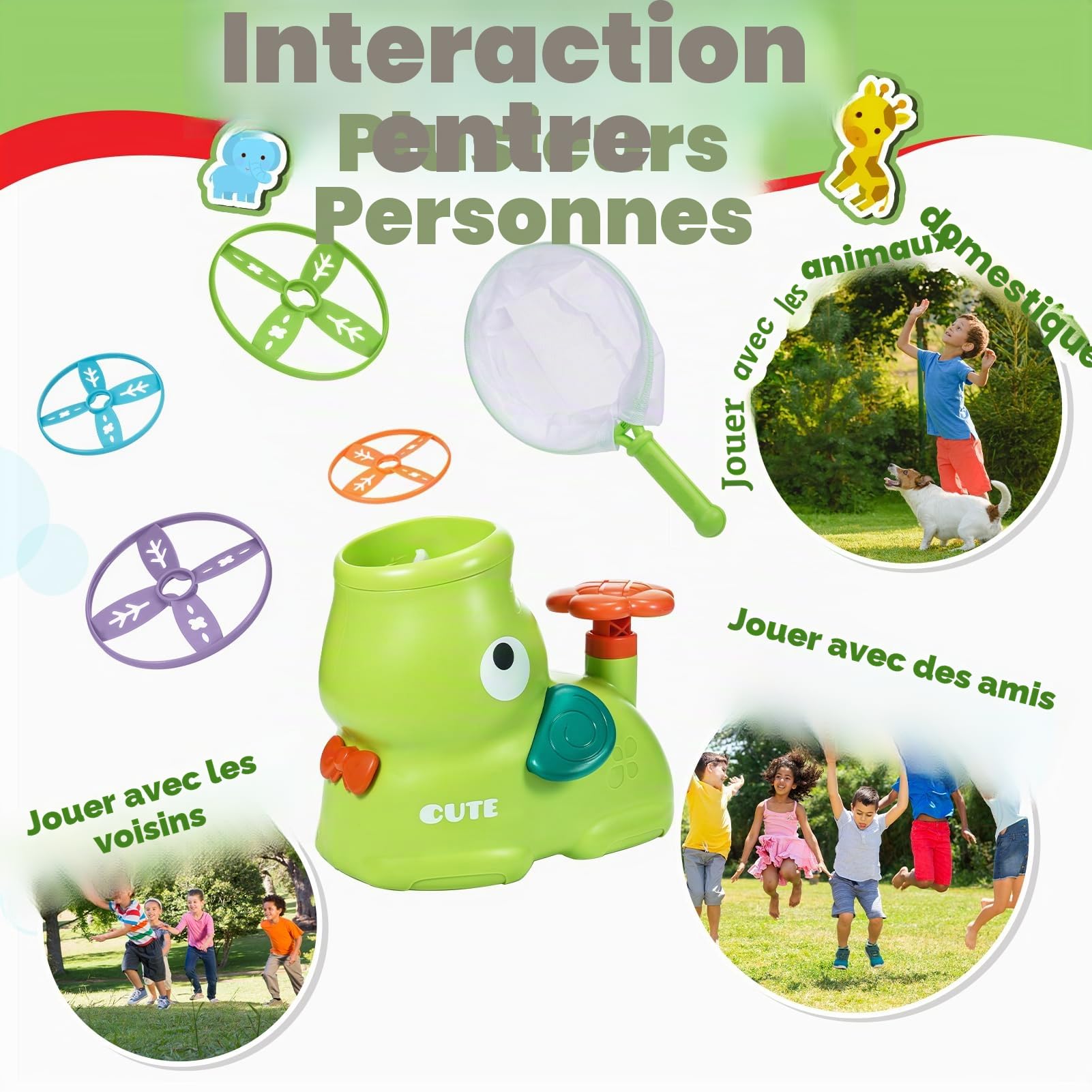 Adeokay jouets 2-8 ans: frisbee et jeux 3-8 ans, cerf-volant 3-9 ans, cadeaux d'anniversaire extérieurs