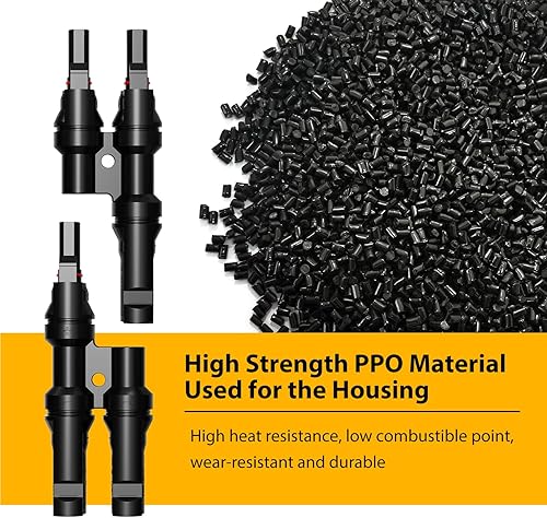 Miniatura 2 de TOPMATTY Conectores de panel solar, conectores de rama en T, conectores de rama para paneles solares, impermeabilidad IP67, conectores 5 a 1 para 1