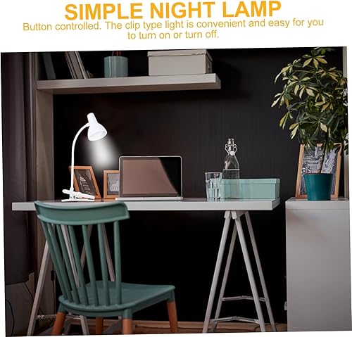 Miniatura 7 de Uonlytech Clip en lata dormitorio Led abrazadera luz cabecera clip en lectura luz USB carga blanco