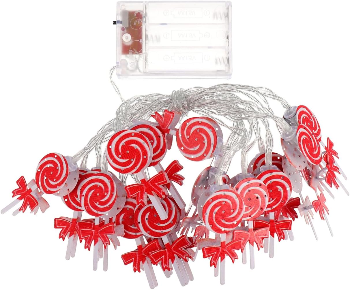 Christmas Candy String Lights 118 Inch Led Decorative String Lamp for Home Garden Party Holiday Decor Portable