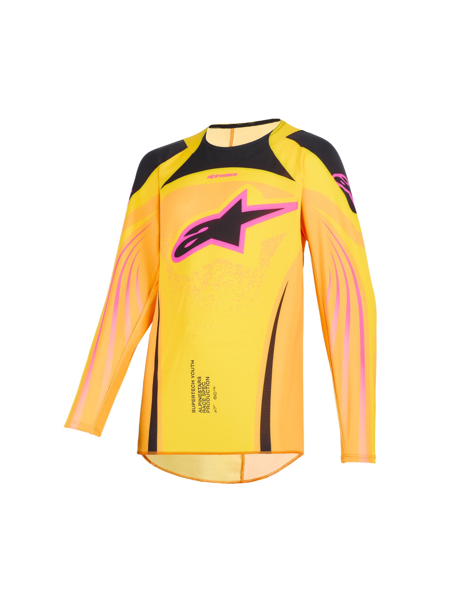 Alpinestars Supertech Nomur Maglia Motocross Giovanile, arancione/giallo, S
