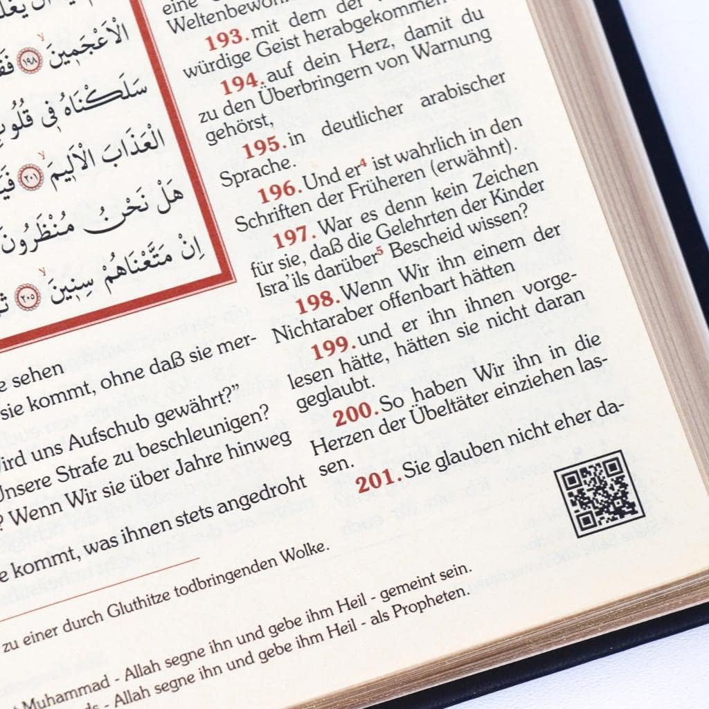Der edle Koran – Arabisch-Deutsch | Übersetzung von Abu-r-Ridâ Muhammad Ibn Ahmad Ibn Rassoul | 17×24 cm | 616 Seiten | Termo-Leder, Goldschnitt, Hochwertige Ausgabe (Black)