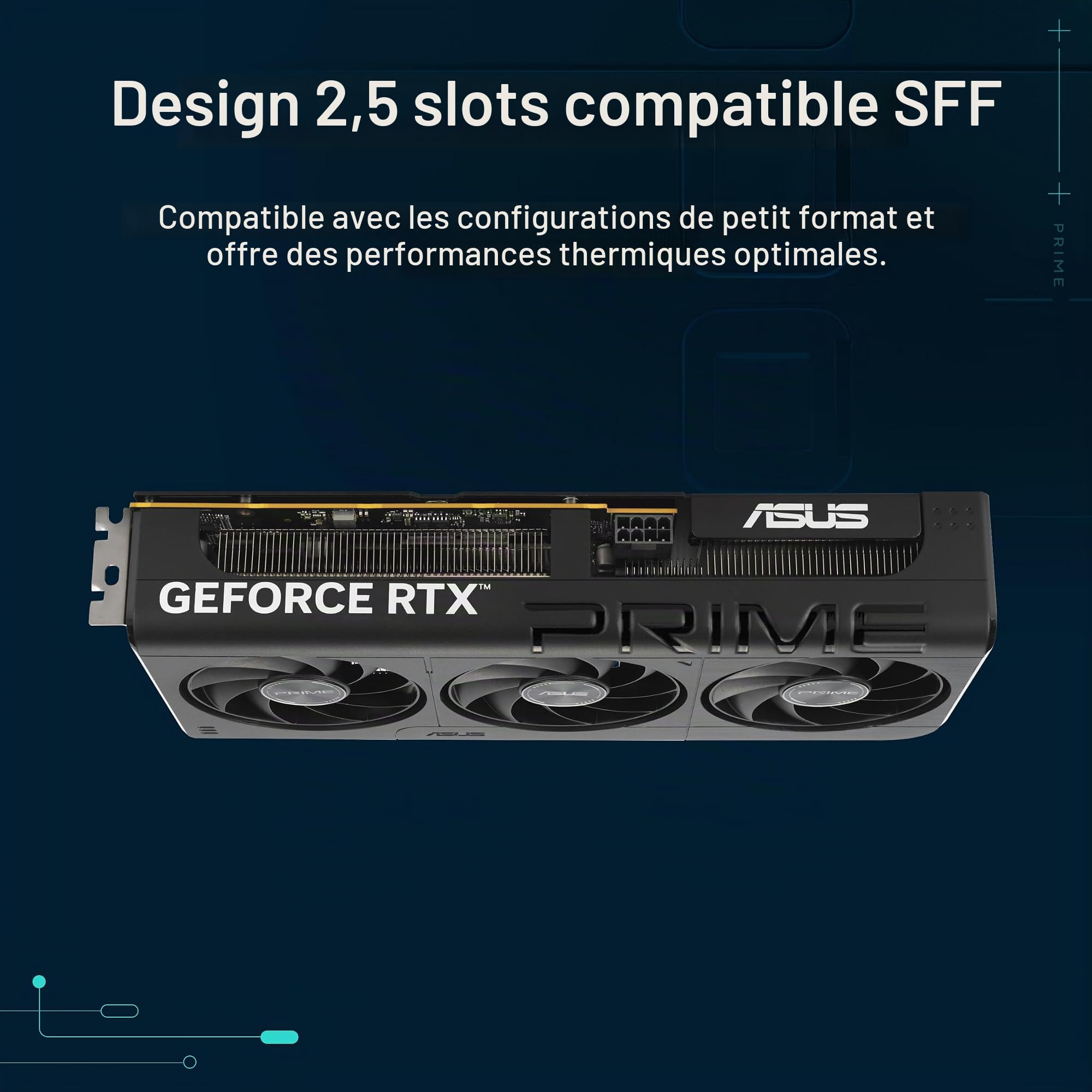 ASUS Carte Graphique Prime GeForce RTX 5050 8 Go GDDR6 OC Edition (PCIe 5.0, 8 Go GDDR6, HDMI/DP 2.1, 2.5-Slot, Ventilateurs axial-Tech, Double BIOS)