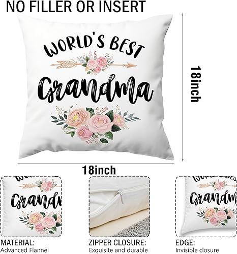 Miniatura 7 de Fundas de almohada decorativas para regalo para abuela, el mejor regalo para la abuela, para mamá, día de la madre, Navidad, vacaciones, fundas de