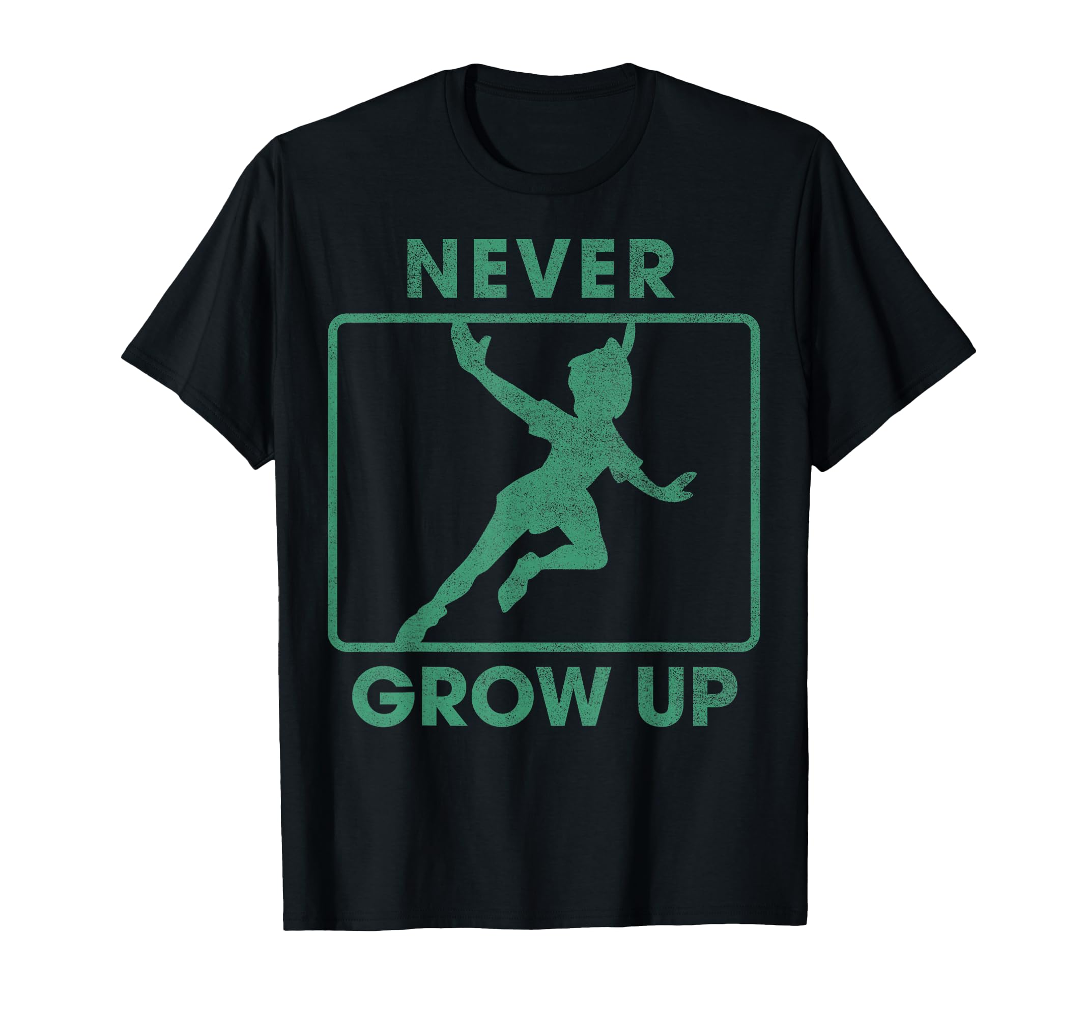 Disney Peter Pan Never Grow Up Silhouette T-Shirt Small