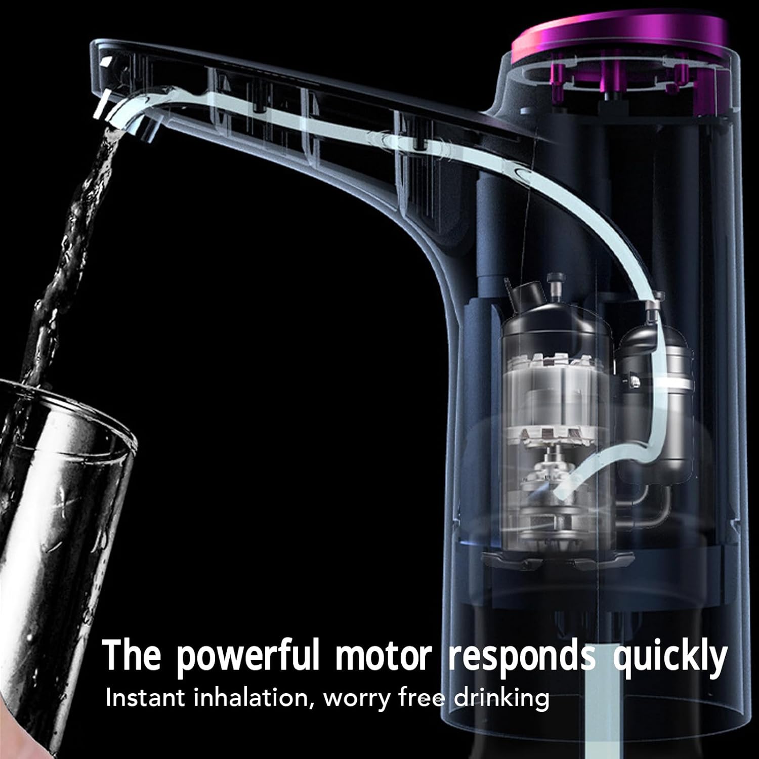 Pssopp Electric Water Bottle Pump, Automatic Water Dispenser for Barreled Drinking Water