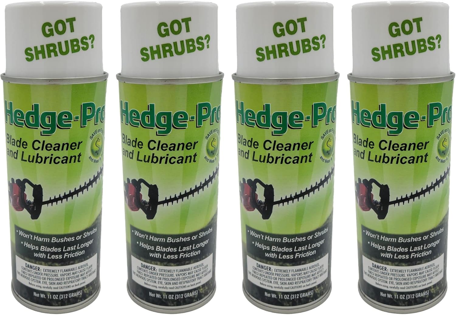 LAWN CRACK 4Pack of Hedge Pro Cleaner and Lubricant for