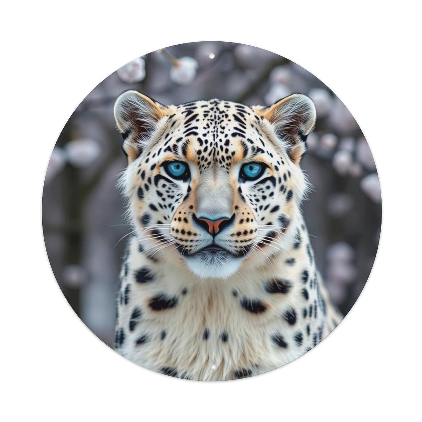 Animal Leopard in The Snow Metal Tin Sign