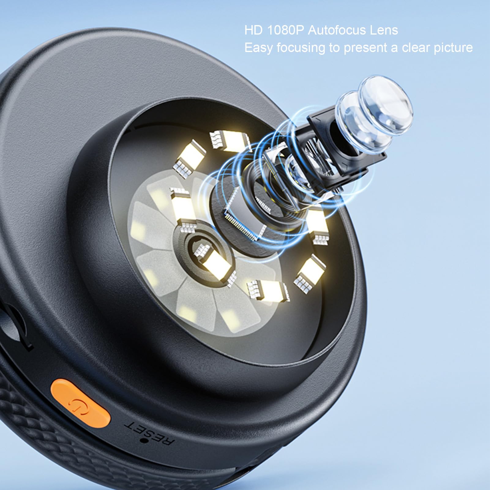 Generic Microscopio con Messa a Fuoco Automatica con Lente D'ingrandimento Digitale Portatile da 2 MP con 8 LED per gli Appassionati di Fotografia e Ispezione di Gioielli dei Materiali