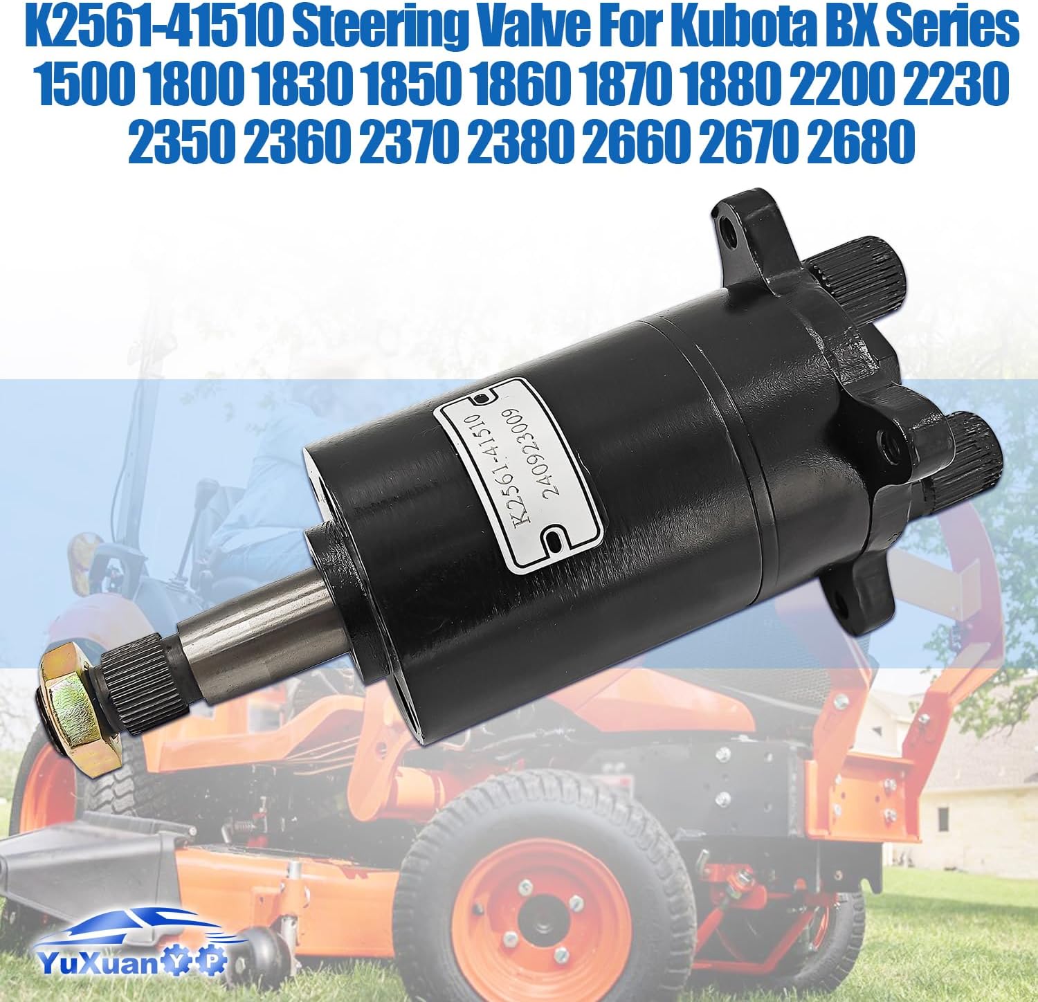 150L0065 Hydraulic Motor Steering Valve Fits for Kubota BX1870 BX2200 BX2230 BX1500 BX1800 BX1830 BX1850 BX1860 BX1880 BX2350 BX2360 BX2370 BX2380 BX2660 BX2670 BX2680# K2561-41510