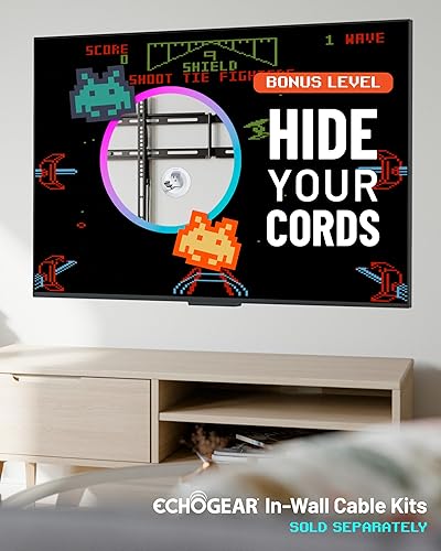 Miniatura 9 de ECHOGEAR Soporte fijo de pared para TV de 46 a 98 pulgadas de hasta 150 libras - Soporte universal XL para TV mantiene un perfil bajo de 1.18