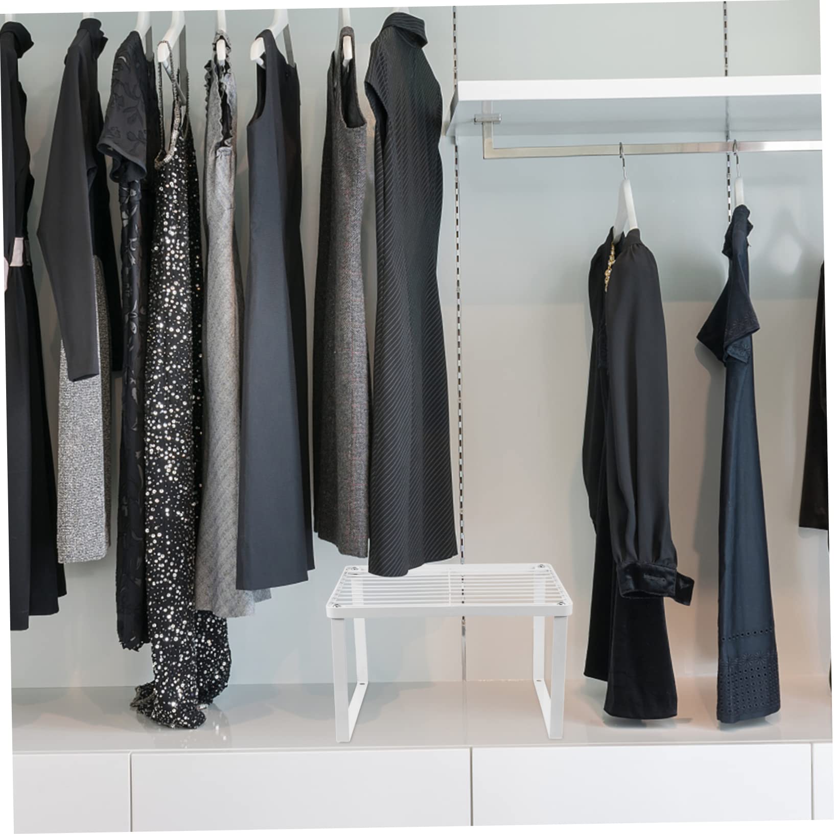 SOESFOUFU 1pc Wardrobe Partition Rack Iron Cabinet Layering Shelf for Kitchen Storage Organizer for Clothes and Sundries Easy to Assemble and Clean No Odor Materials