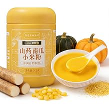 Yam Pumpkin Millet Powder, 500g Jar, Natural Grain Breakfast Drink, Instant Rice Paste, Easy to Brew, Smooth & Sweet, No Artificial Additives