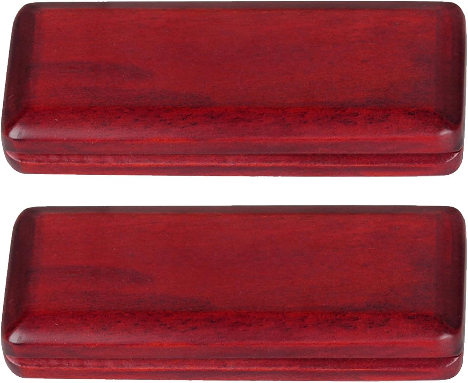 KALLORY Brown Wooden Oboe Reed Case 2 Slot Pocket Holder for Travel