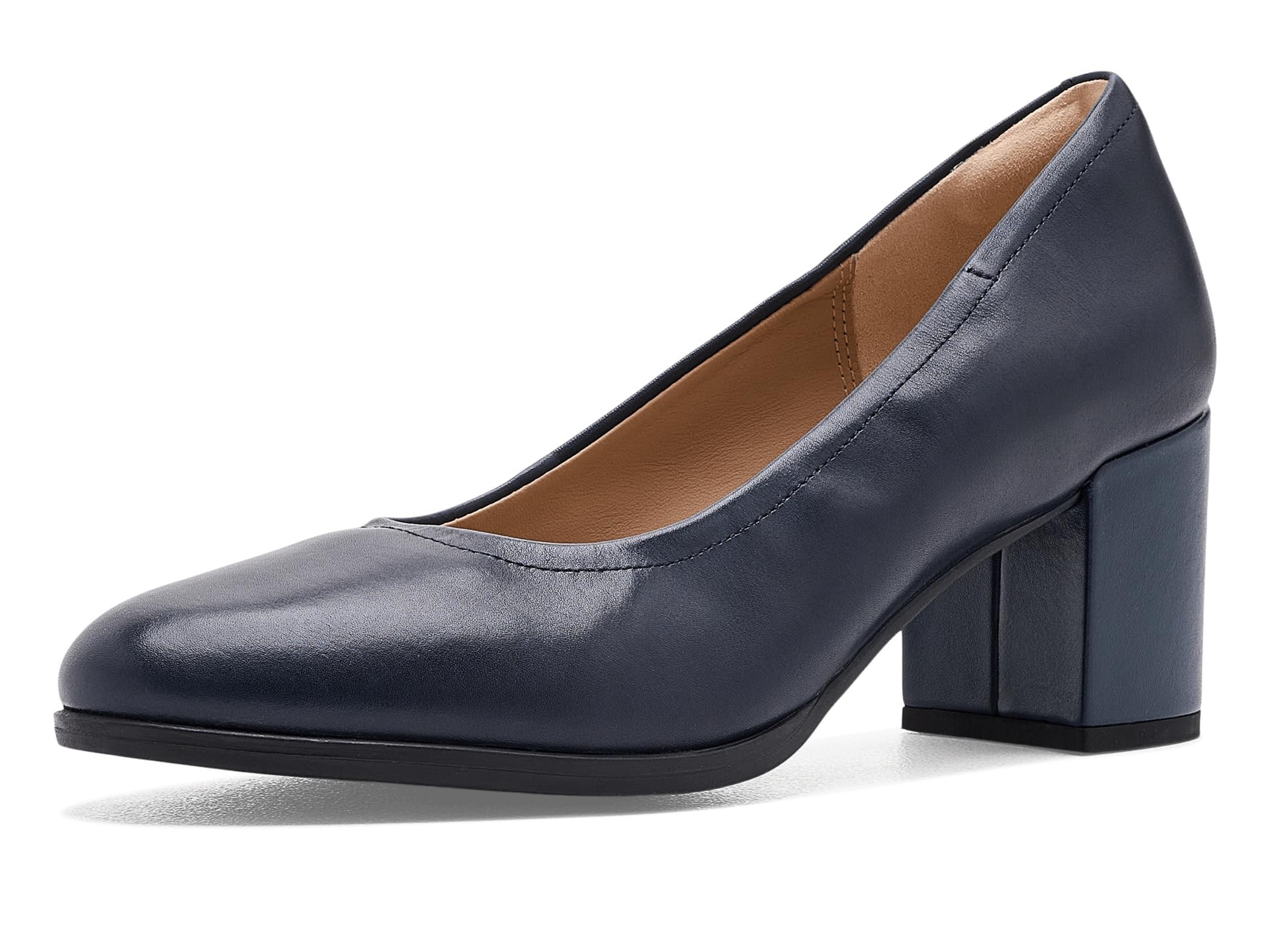 Clarks Freva55 Court Womens Navy Leather, 7