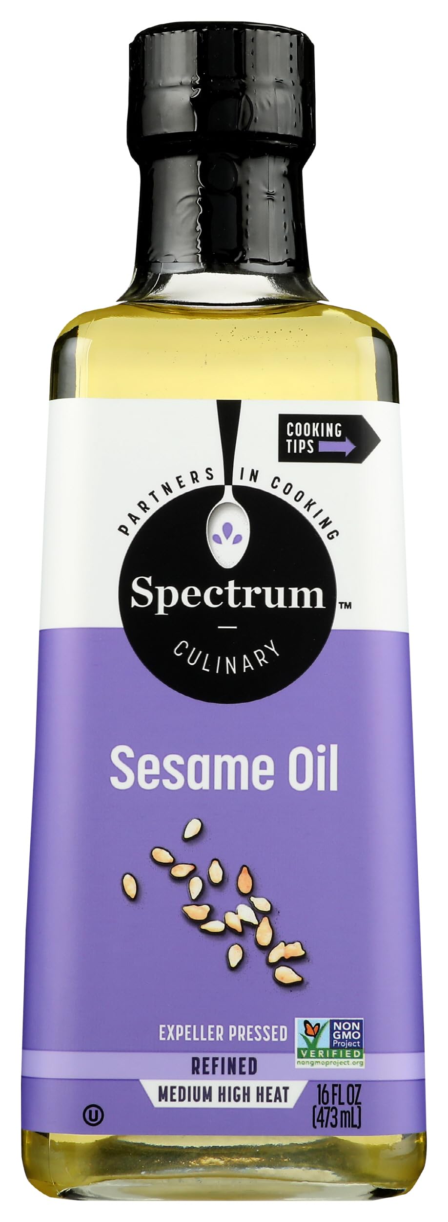 Spectrum Essentials Sesame Oil, Refined, 16 oz