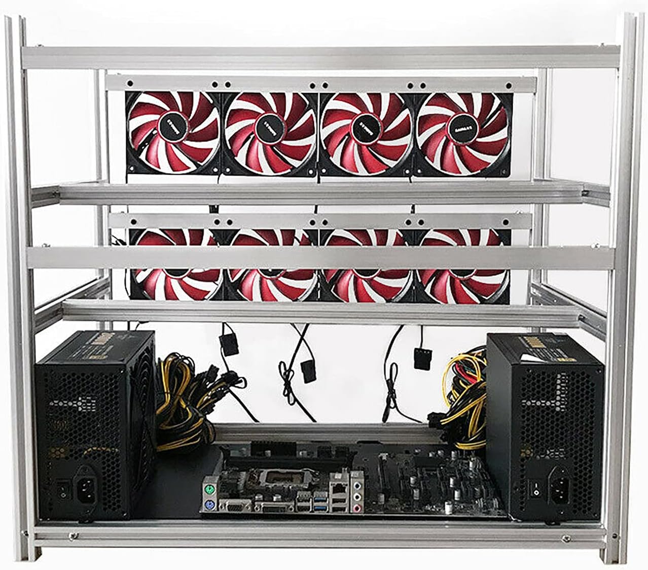 Power Supply Monero Mining Hd 7950 Mining Aluminum Stackable 12 GPU Mining  Rig Case Uganda Ubuy
