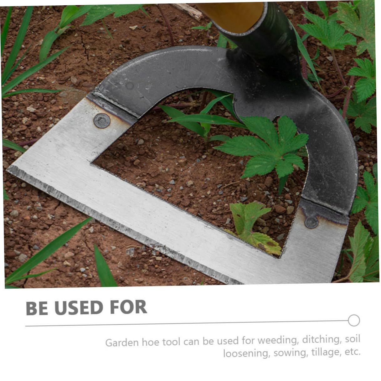 Attrezzo Manuale Resistente e Leggero Design Cavo in Acciaio Inossidabile Strumento da Giardino per Diserbo e Lavorazione del Terreno per Aratura e Semina