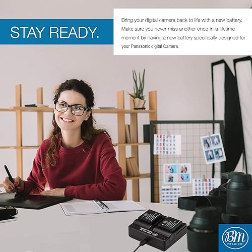 Miniatura 7 de BM Paquete de 2 baterías DMW-BLG10 y cargador de batería dual para Panasonic Lumix DC-G100 DC-ZS80 ZS99 DC-GX9 DC-LX100 II DC-ZS200 DC-ZS70 DMC-GX80