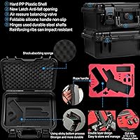 Vista 3 de Lekufee Funda rígida impermeable para DJI RS 3 Mini, estabilizador de cardán, micrófono 3/2/mini (2 TX + 1 RX), y más accesorios (solo funda)