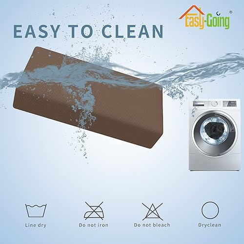 Vista 542 de Easy-Going - Funda elástica para taburete otomano, funda protectora para muebles, funda rectangular con parte inferior elástica Beige