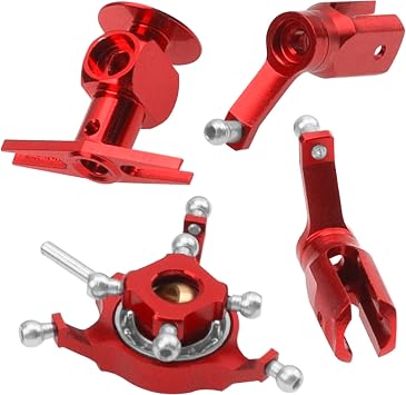Metal Rotor Head Swashplate Blade Clip w/Bearing Compatible with Wltoys V966 V977 XK K110 K110S K120 RC Helicopter Upgrade Parts