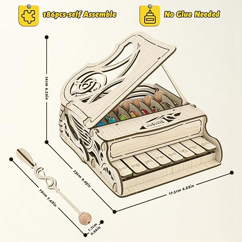 Miniatura 4 de nicknack Kits de modelo de madera 3D, rompecabezas de madera para adolescentes y adultos